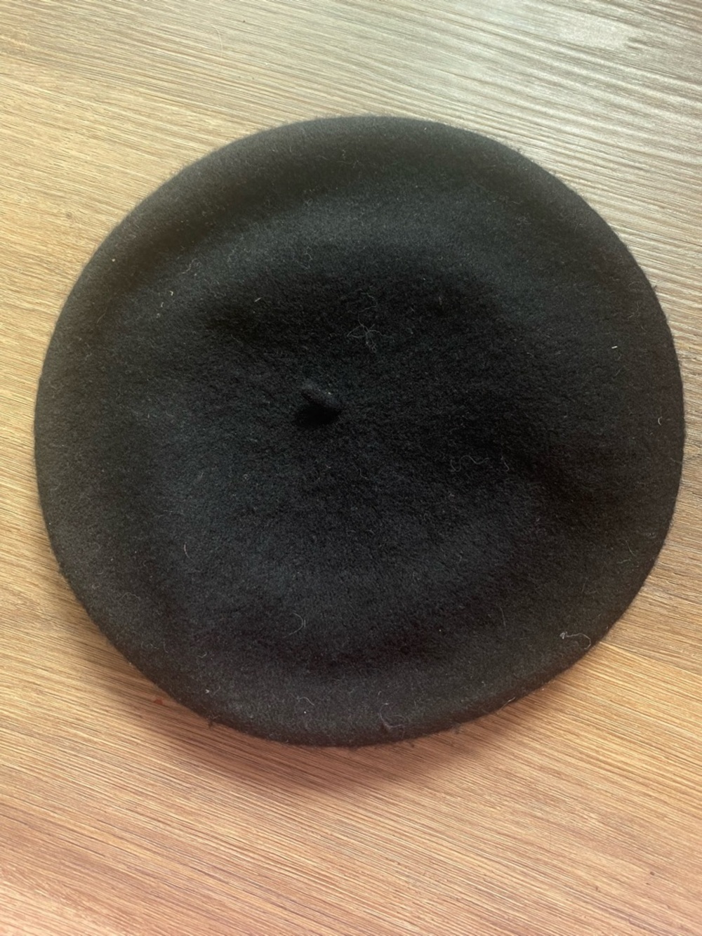 Classic Black Wool Beret